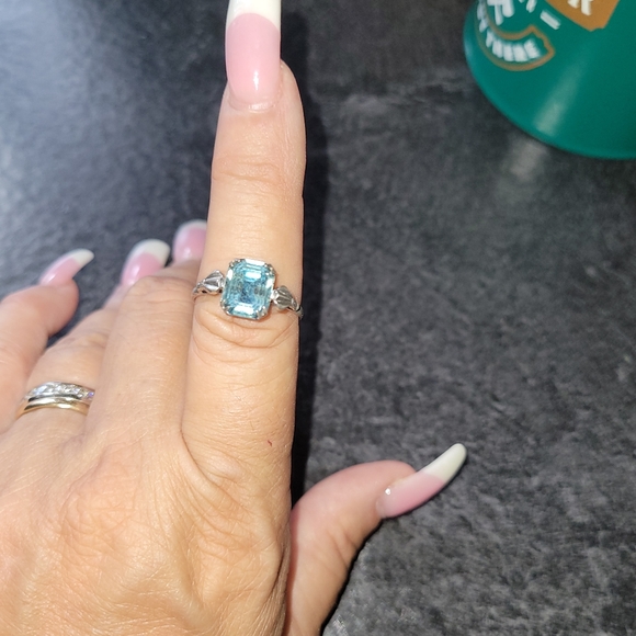 Jewelry - Antique SS Aqua Marine Ring